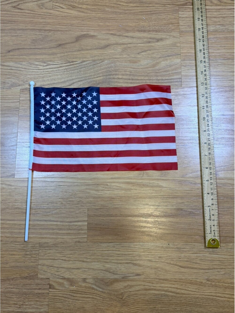 20 Pack Small American Hand Held Stick Flags 5x8 Inch USA Mini Flags Plastic Spe
